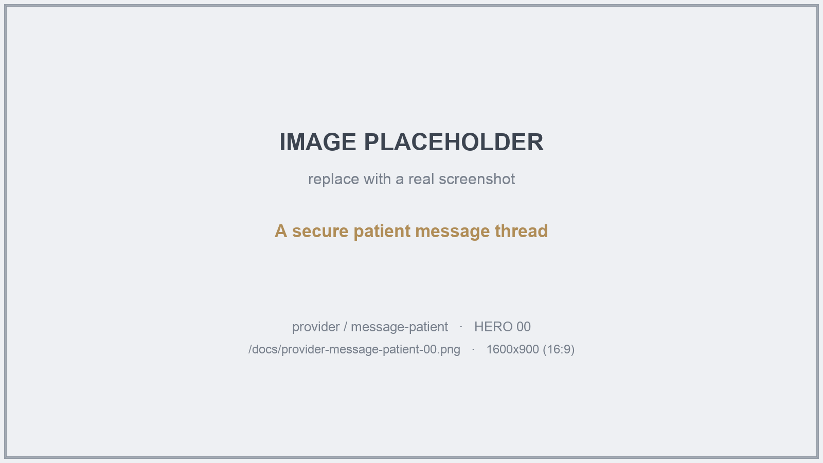 A secure patient message thread